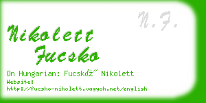 nikolett fucsko business card